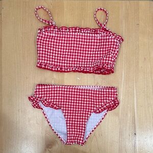 Snapper Rock Red Gingham Kids Bikini